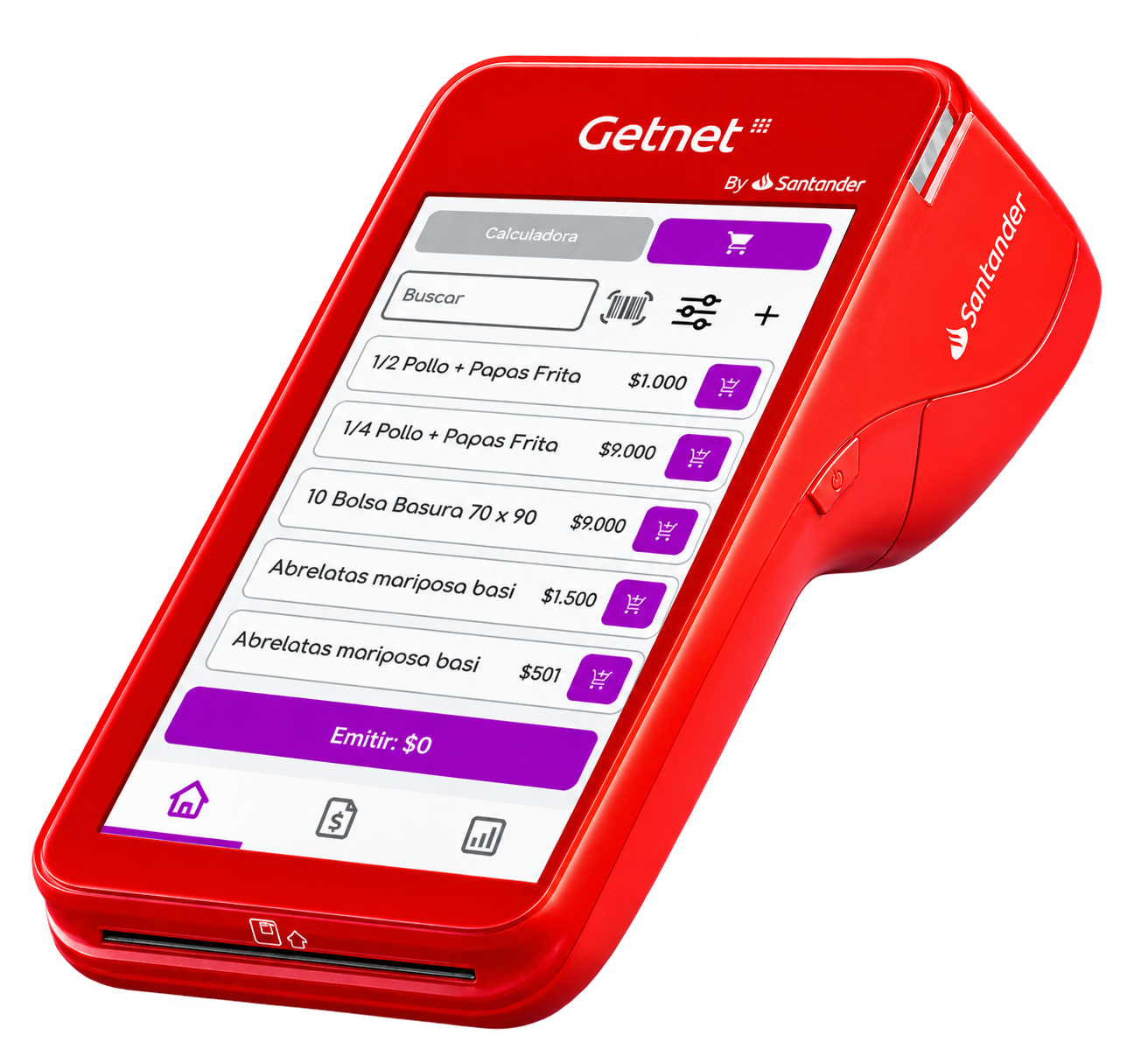 Terminal Getnet con Balino emitiendo boleta electrónica